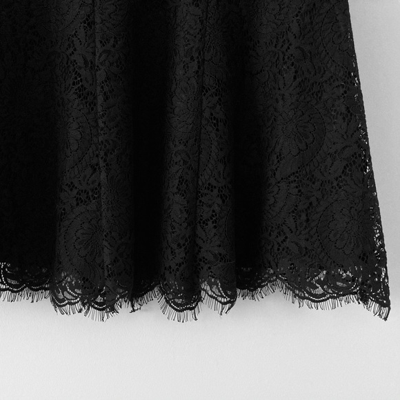 New Madewell Black Lace Shift Dress Size 0 - Picture 9 of 11